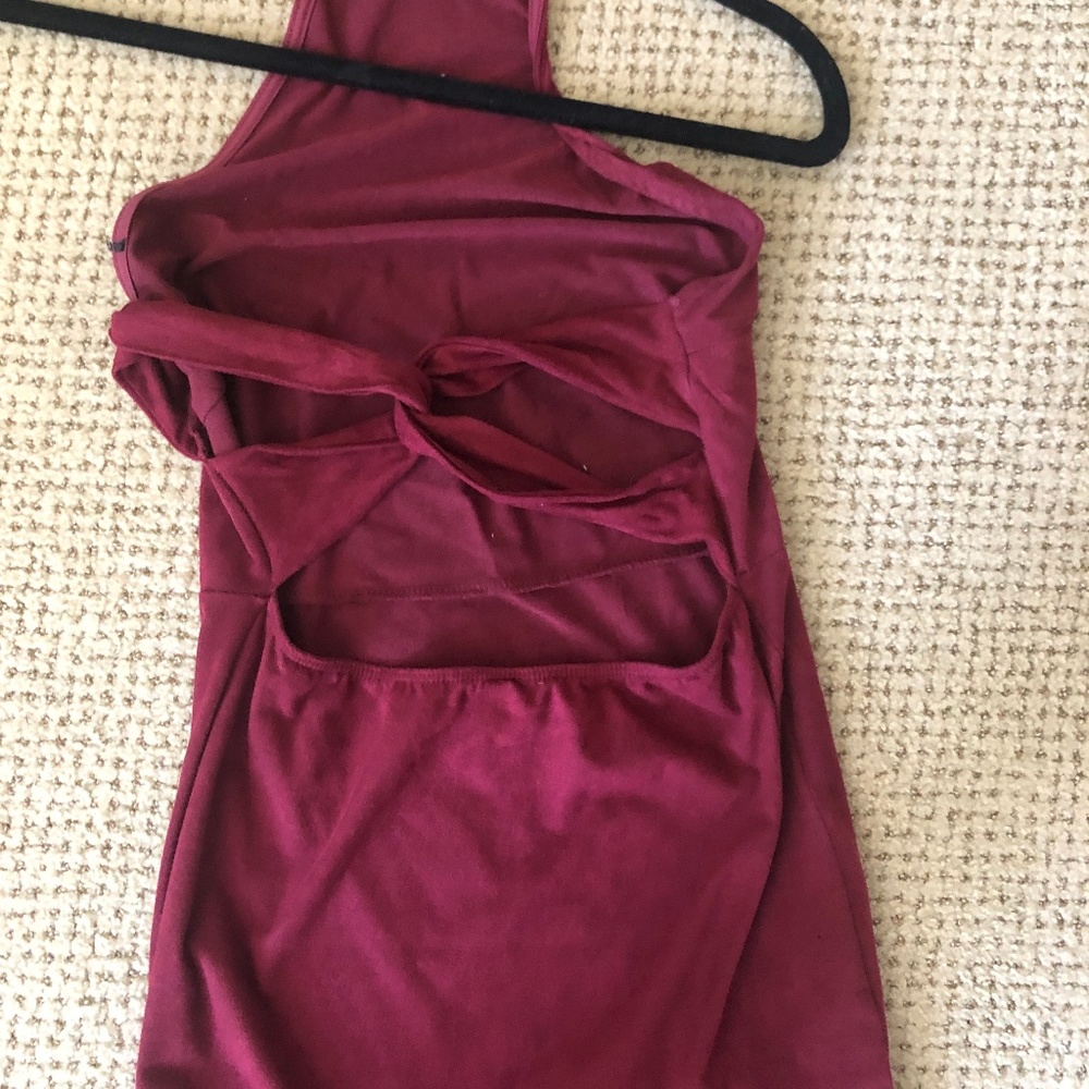 Maroon halter dress